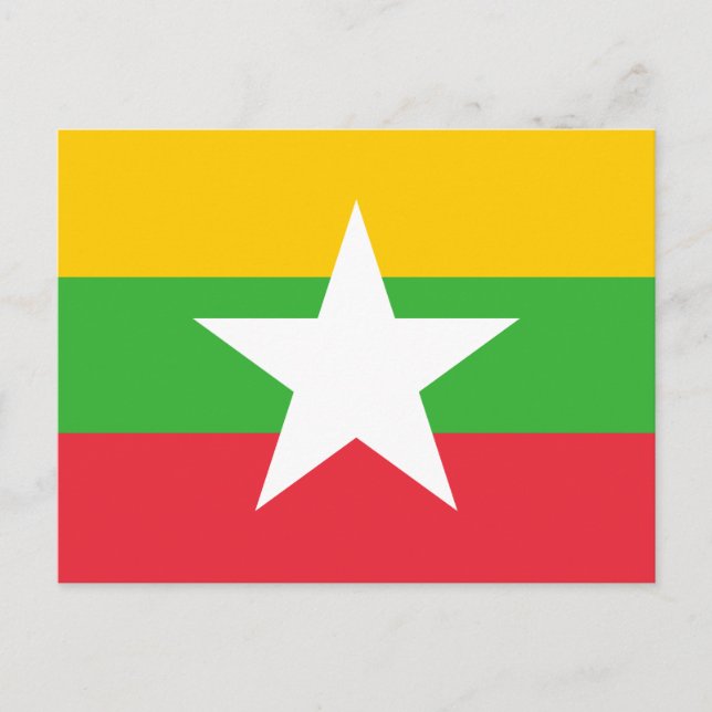 Postal Bandera de Myanmar (Anverso)