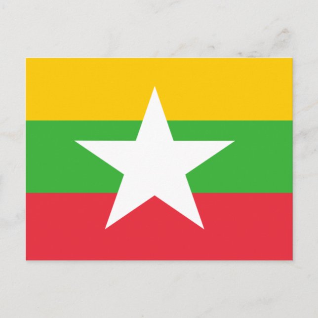 Postal Bandera de Myanmar (Anverso)