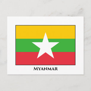 Postal Bandera de Myanmar