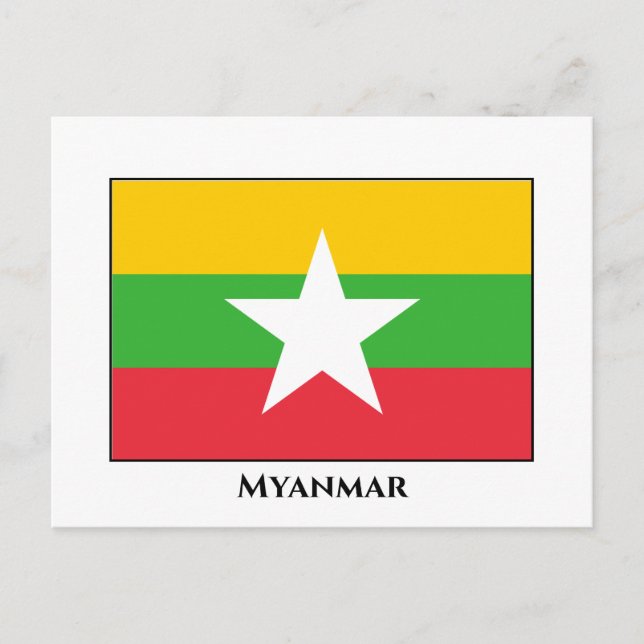 Postal Bandera de Myanmar (Anverso)