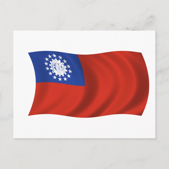 Postal Bandera de Myanmar (Anverso)