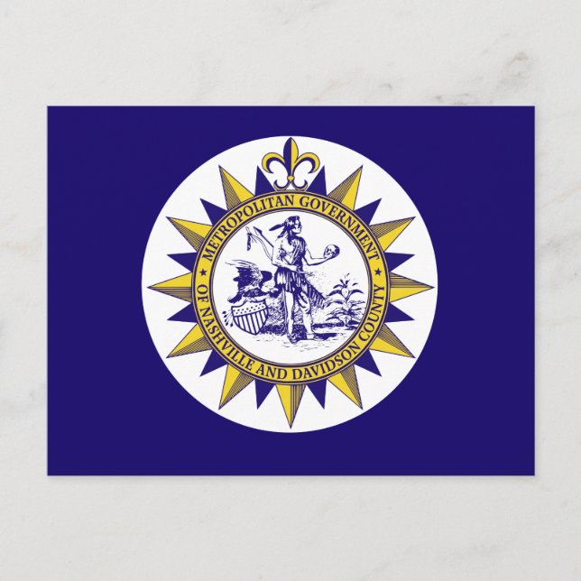 Postal Bandera de Nashville, Tennessee (Anverso)