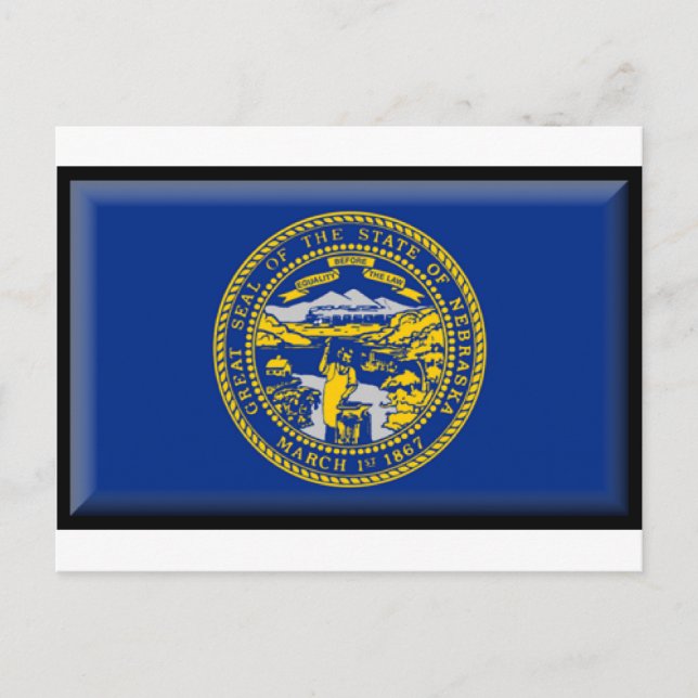 Postal Bandera de Nebraska (Anverso)
