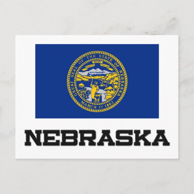 Postal Bandera de Nebraska (Anverso)