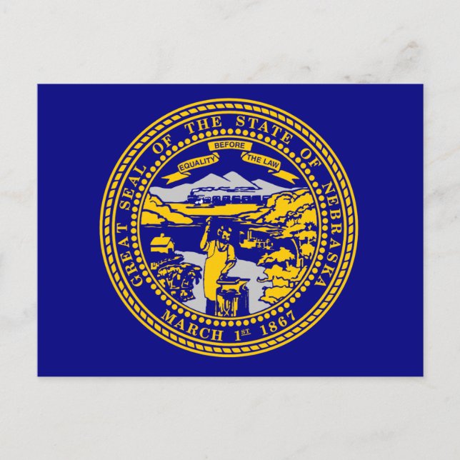 Postal Bandera de Nebraska (Anverso)