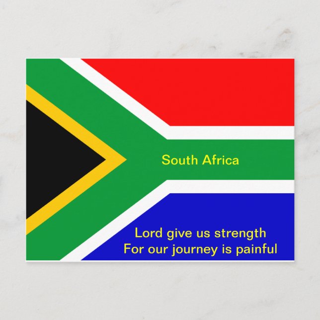 Postal Bandera de Nelson Mandela en sudáfrica (Anverso)