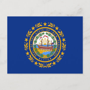 Postal Bandera de New Hampshire