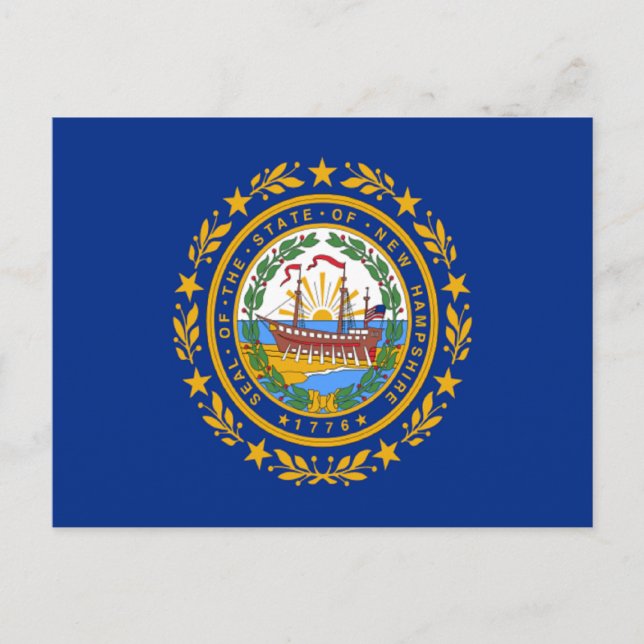 Postal Bandera de New Hampshire (Anverso)
