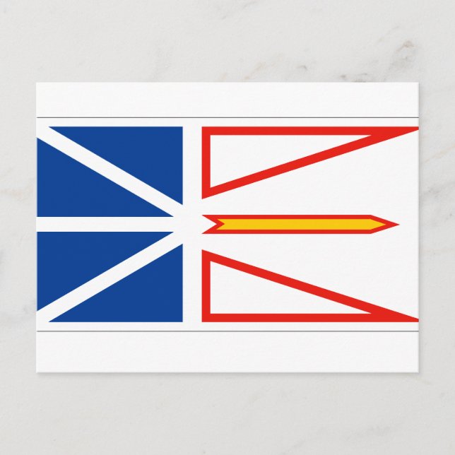 POSTAL BANDERA DE NEWFOUNDLAND (Anverso)