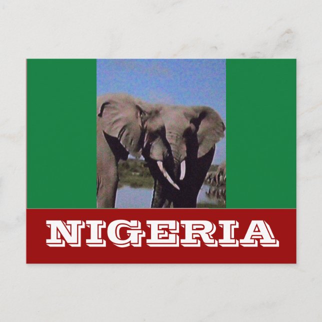 Postal Bandera de Nigeria (Anverso)