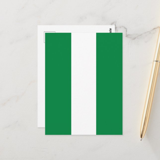 Postal Bandera de Nigeria (Anverso/Reverso In Situ)