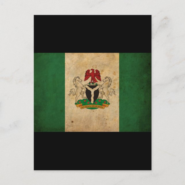 Postal Bandera de Nigeria antigua (Anverso)