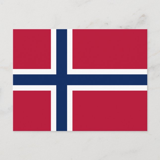 Postal Bandera de Noruega (Anverso)
