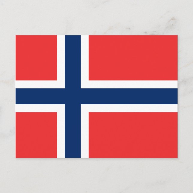 Postal Bandera de Noruega (Anverso)
