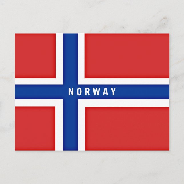 Postal Bandera de Noruega (Anverso)