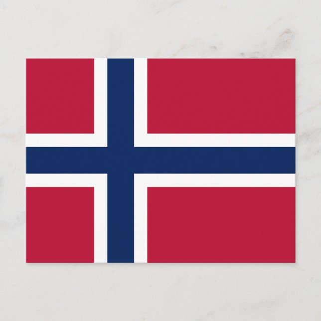 Postal Bandera de Noruega (Anverso)