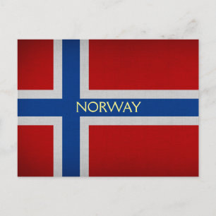 Postal Bandera de Noruega