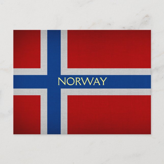 Postal Bandera de Noruega (Anverso)