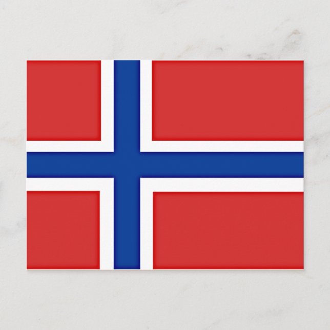 Postal Bandera de Noruega (Anverso)