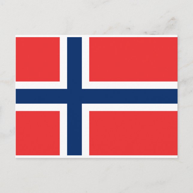 Postal Bandera de Noruega (Anverso)