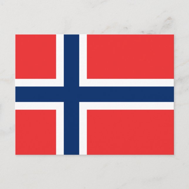 Postal Bandera de Noruega (Anverso)