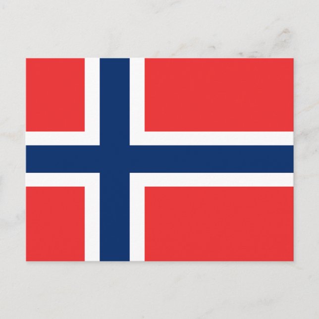 Postal Bandera de Noruega (Anverso)