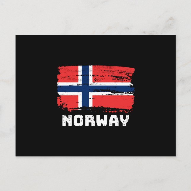 Postal Bandera de Noruega (Anverso)