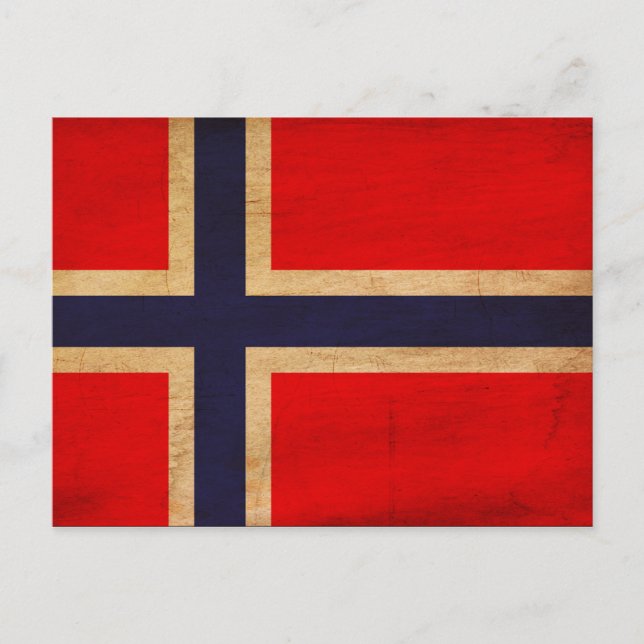 Postal Bandera de Noruega (Anverso)