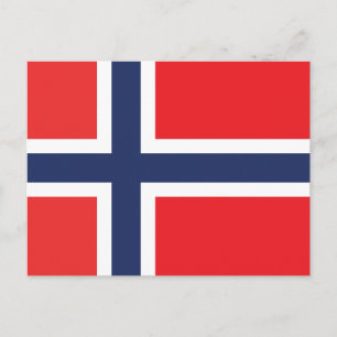 POSTAL BANDERA DE NORUEGA