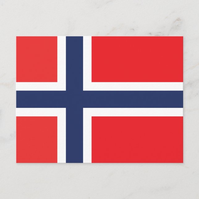POSTAL BANDERA DE NORUEGA (Anverso)