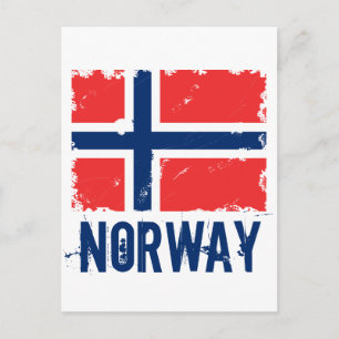 POSTAL BANDERA DE NORUEGA DISTRIBUIDA