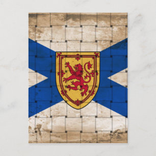 Postal Bandera de Nueva Escocia angustiado