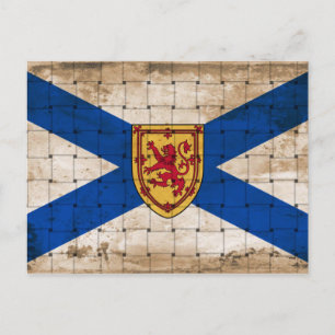 Postal Bandera de Nueva Escocia con problemas