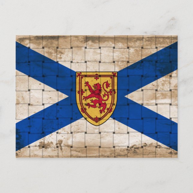 Postal Bandera de Nueva Escocia con problemas (Anverso)