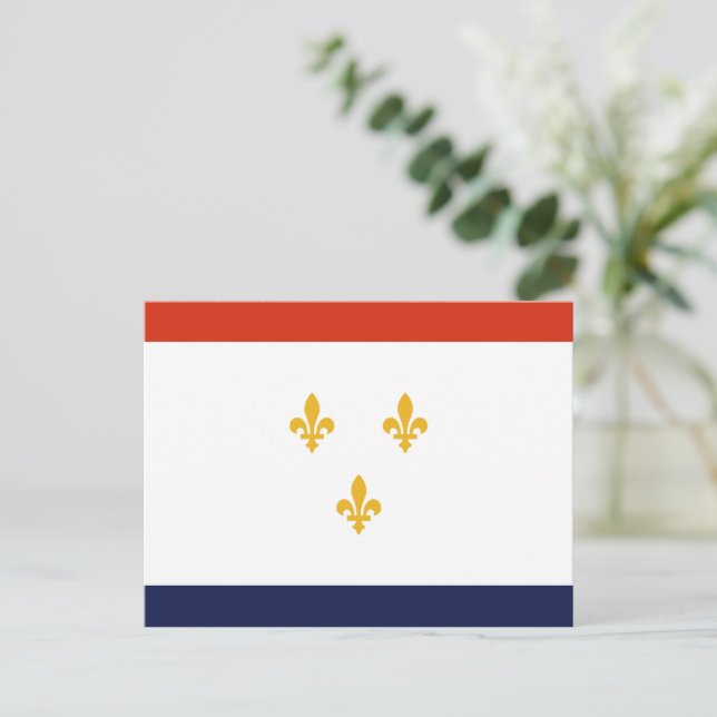 Postal Bandera de Nueva Orleans (Anverso de pie)