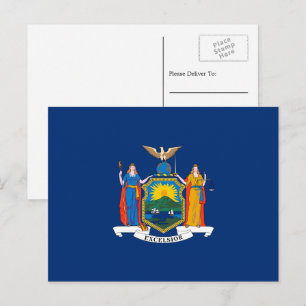 Postal Bandera de Nueva York, bandera de Nueva York