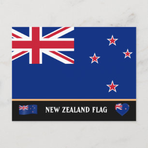 Postal Bandera de Nueva Zelanda y viajes de Zelanda, vaca