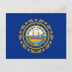 Postal Bandera de Nuevo Hampshire