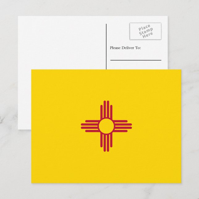 Postal Bandera de Nuevo México, Bandera de Nuevo México (Anverso / Reverso)