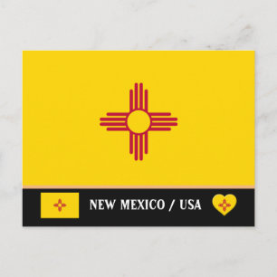 Postal Bandera de Nuevo México y Estado de Nuevo México E