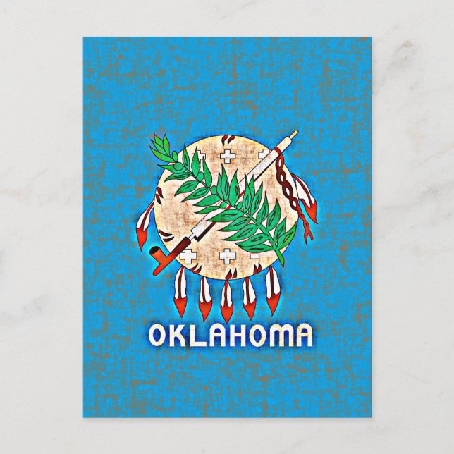 POSTAL BANDERA DE OKLAHOMA (Anverso)