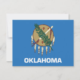 Postal Bandera de Oklahoma Escudo Osage Tubo de la Paz