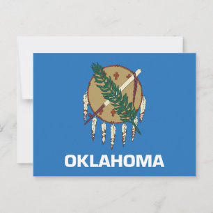Postal Bandera de Oklahoma Escudo Osage Tubo de la Paz