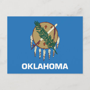 Postal Bandera de Oklahoma Escudo Osage Tubo de la Paz