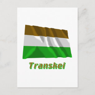 Postal Bandera de ondeo transkei con nombre
