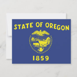 Postal Bandera de Oregon Sello de dos caras y pionero