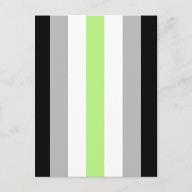 Postal Bandera de orgullo Agender (Anverso)