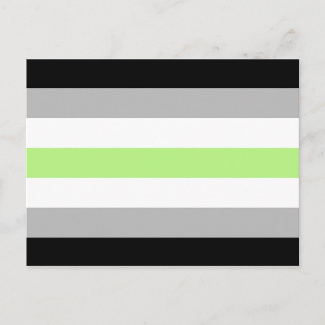 Postal Bandera de orgullo Agender (Anverso)