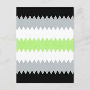Postal Bandera de orgullo Agender abstracta Groovy Boho Z