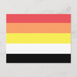 Postal Bandera de orgullo Akoisexual Akoiromántico